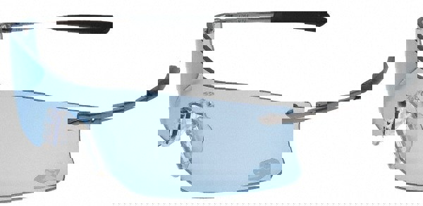 Safety Glass: Anti-Fog & Scratch-Resistant, Polycarbonate, Light Blue Lenses, Frameless, UV Protection